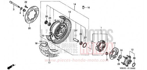 RUOTA POSTERIORE VT1100C3X di 1999